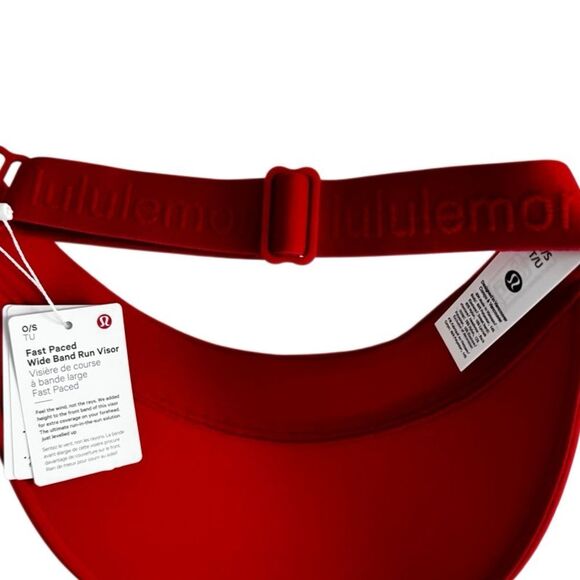 Lululemon Womens Fast Paced Wide Band Running Visor Lulu Red main image 10